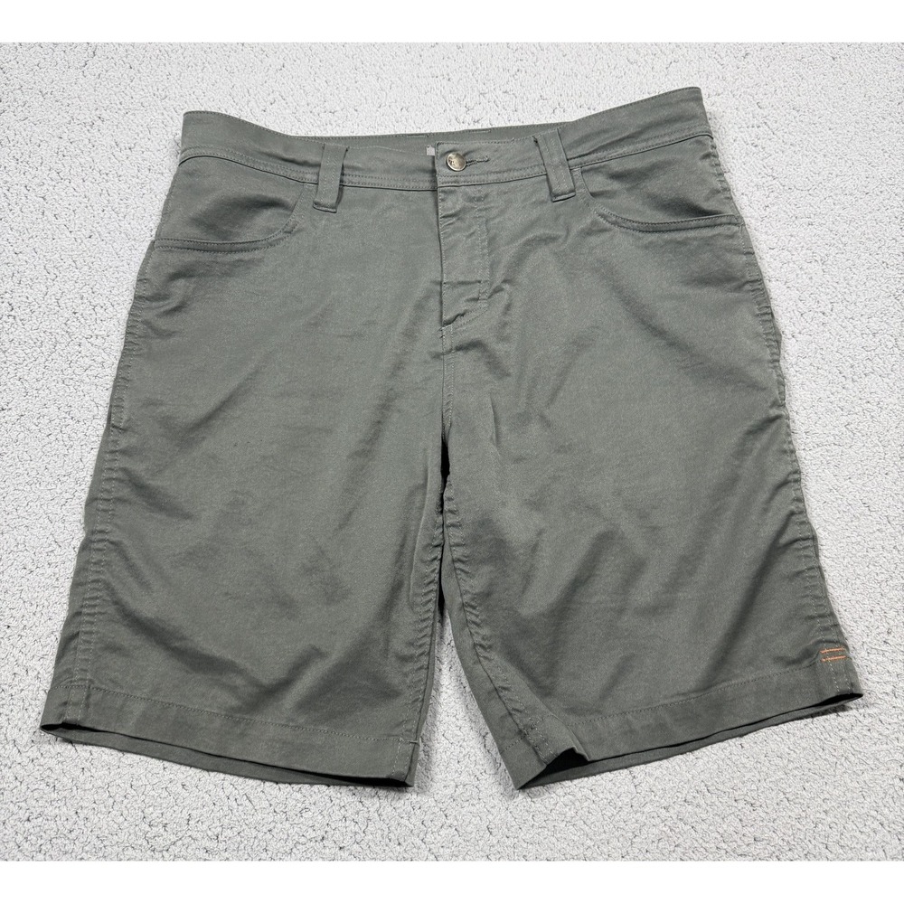Toad&Co Shorts Mens‎ 34 Gray Chino Microfiber Casual Flat Front 10 Inseam Summer